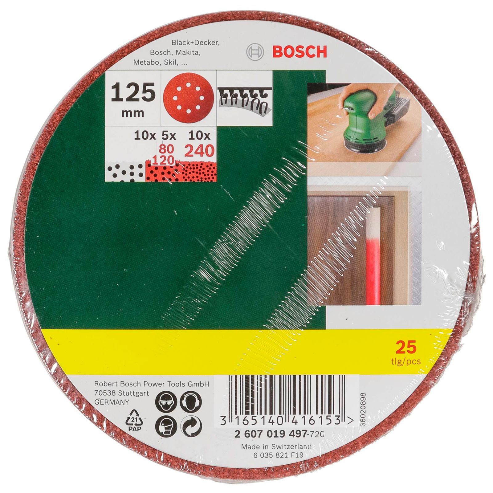 Bosch 25 Brusne listy pre Okruzna bruska 125mm