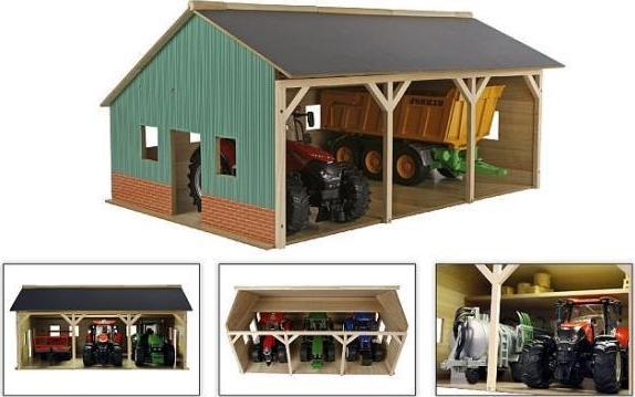 Hipo Garáž pro 3 traktory 55x77,5x38cm 1:16 HIPO