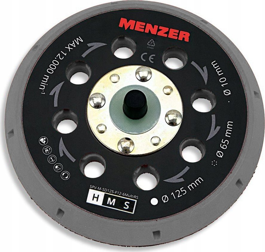 Menzer 125mm Víceotvorový brusný kotouč Menzer pro ETS - HARD
