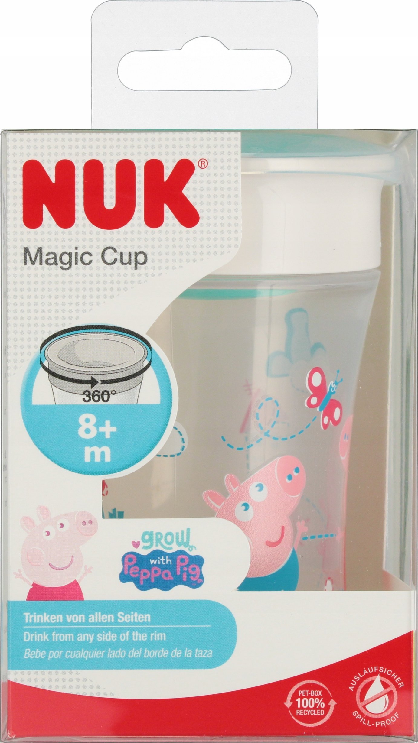 Dětský hrníček Magic NUK Cup Peppa Pig (8+ m.) NUK 360°