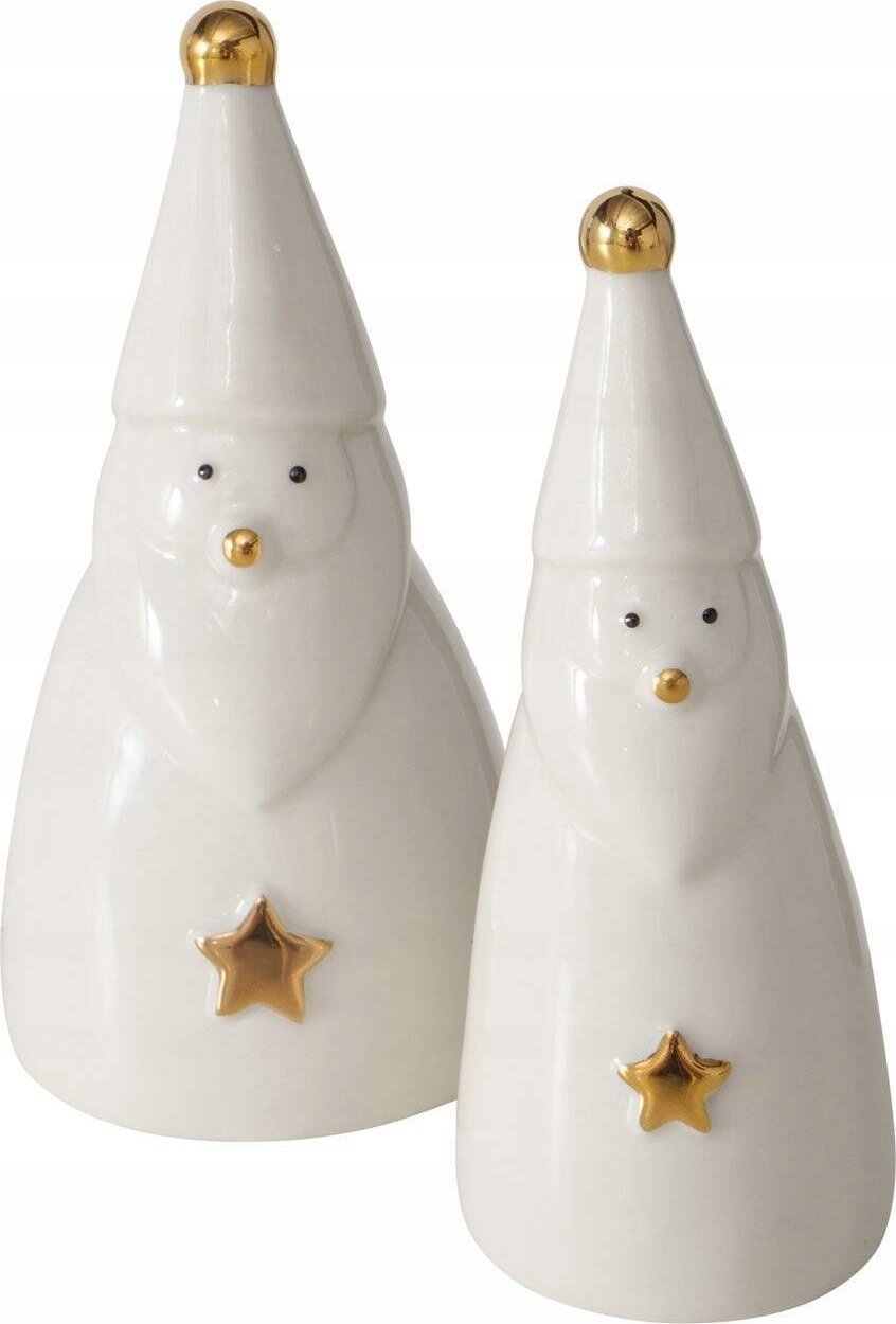 Boltze Dvě porcelánové figurky JELKI, bílí Mikulášové