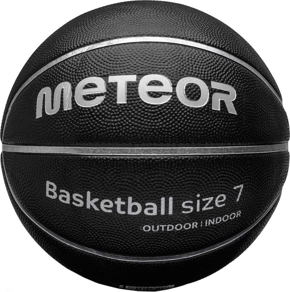 Meteor Basketbalový míč Meteor Cellular 7 černo-stříbrný 16698 7