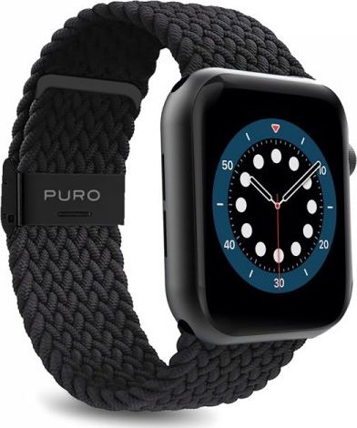 Puro PURO Loop Band Apple Watch 42/44 mm pletený řemínek (černý)