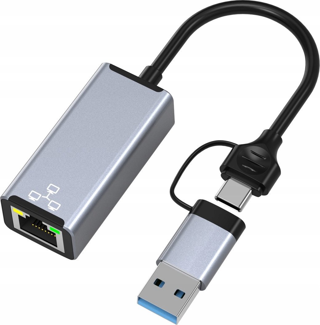 Bounn Adaptér HUB USB USB/TYPE C Ethernet 1000 Mbps