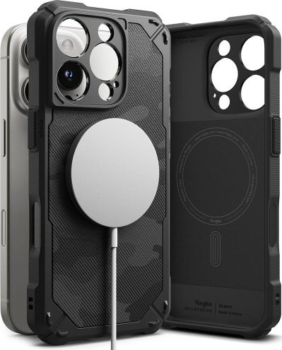 Ringke Ringke Rugged Gear Magnet Magsafe Pouzdro pro iPhone 16 Pro Max, maskáčové, černé