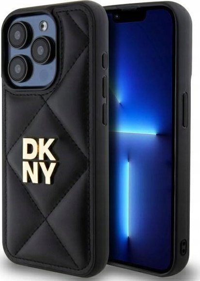 DKNY DKNY DKHCP15LPQDSLK iPhone 15 Pro 6.1 černo/černé prošívané logo