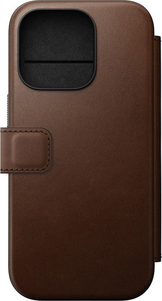 Nomad moderní kožené pouzdro na iPhone 16 Pro hnědé