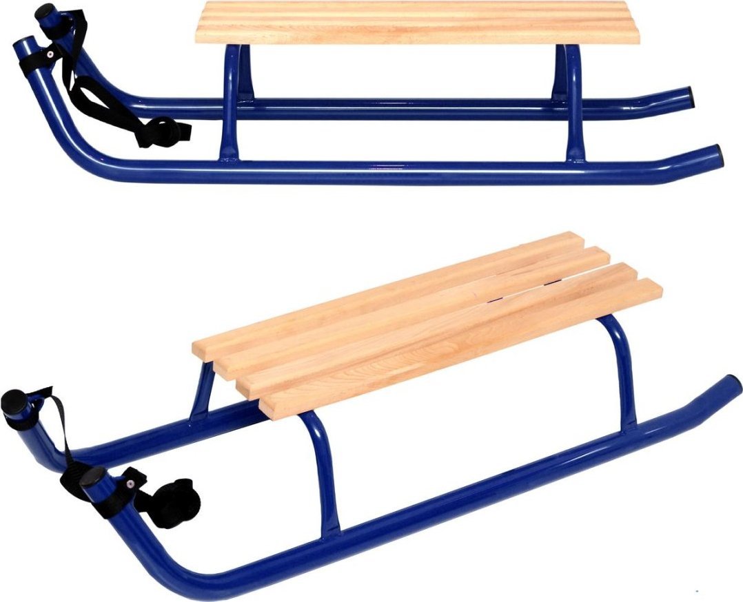 Rekreační kovové saně Enero Winter pro 2 osoby zesílené modré