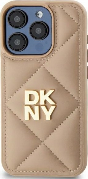 DKNY DKNY DKHCP14LPQDSLE iPhone 14 Pro 6.1 béžové/béžové prošívané logo