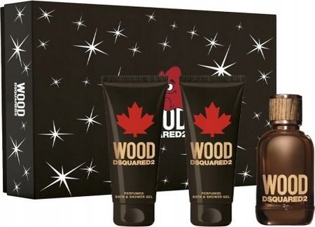 Alkotest SET DSQUARED Wood EDT sprej 100ml + SPRCHOVÝ GEL 100ml + AS BALZÁM 100ml