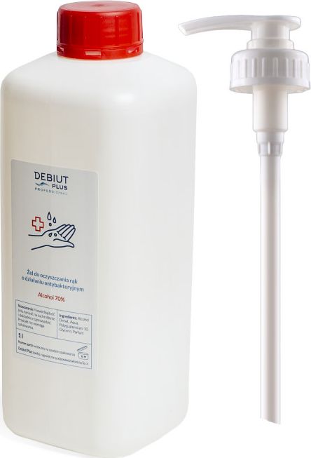 Debiut Plus Professional Debut Plus Professional antibakteriální dezinfekční gel na ruce - 1 l + dávkovací pumpička