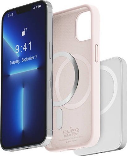 Puro Pouzdro PURO ICON MAG MagSafe pro Apple iPhone 14 Pro (tmavě růžové)