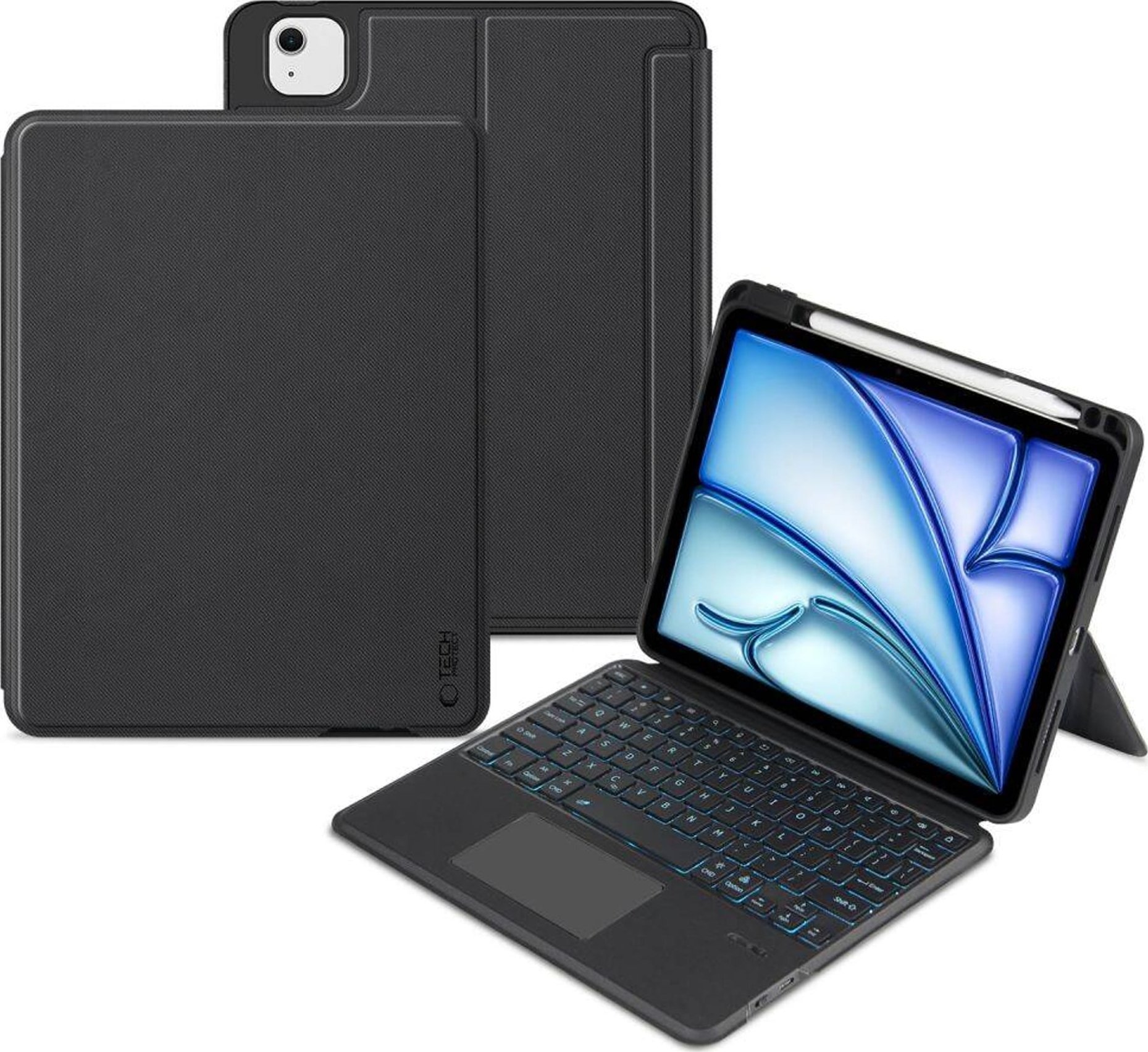 Tech-Protect SmartCase Mag Pen + klávesnice Apple iPad Air 10.9 2020/2022 (4. a 5. generace) / iPad Air 11 2024 (6. generace) Černá