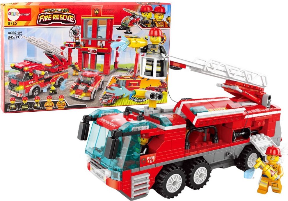 LeanToys Stavebnice Hasičský sbor Základní vozidlo Vrtulník 845 El