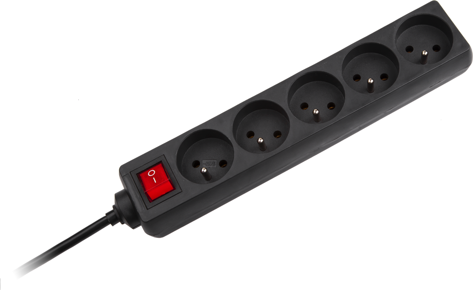 Kemot Prodlužovací kabel URZ 5 zásuvek 5 m černý (URZ3061-5)