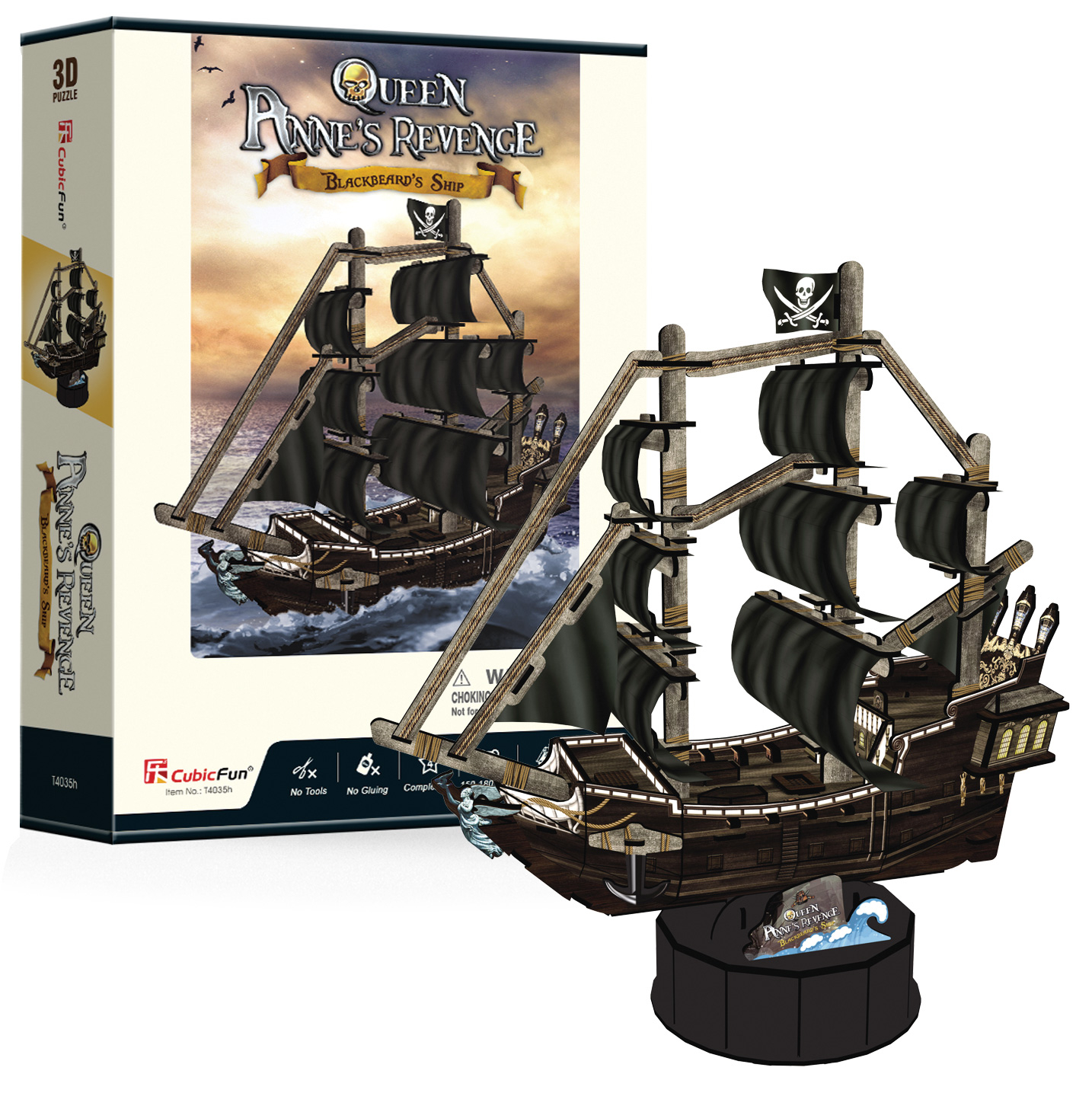 Puzzle 3D Queen Anne s Revenge 100 dílků