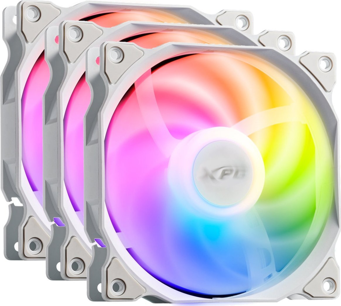 XPG Vento 120 ARGB PWM ventilátor bílý 3-balení (VENTO120ARGBPWM3C-WHCWW)