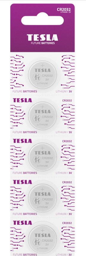 Tesla CR2032, 5 ks