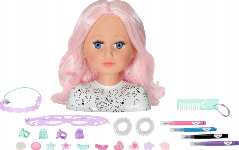 Kreativní stylingová hlava, make-up a kadeřnická hlava ZAPF Creation BABY born®