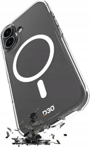 Silikonové pouzdro Puro Puro Impact Clear D3O MagSafe pro iPhone 16 – průhledné