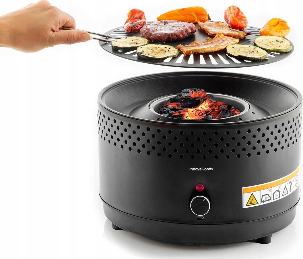 InnovaGoods Přenosný bezdýmný gril na dřevěné uhlí C