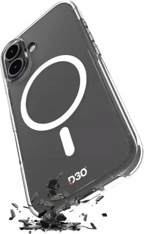 Silikonové pouzdro Puro Puro Impact Clear D3O MagSafe pro iPhone 16 Plus – průhledné