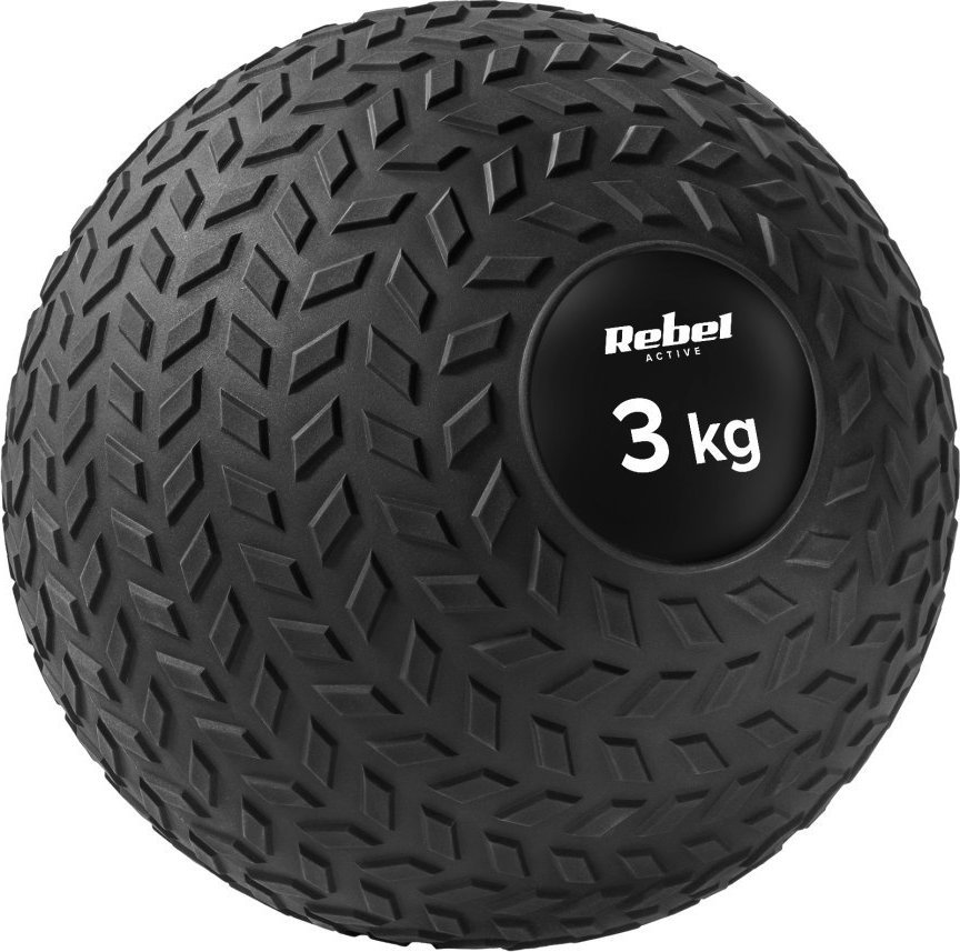 Rebel Malý medicinbal pro rehabilitační cvičení Slam Ball 23cm 3kg, REBEL ACTIVE
