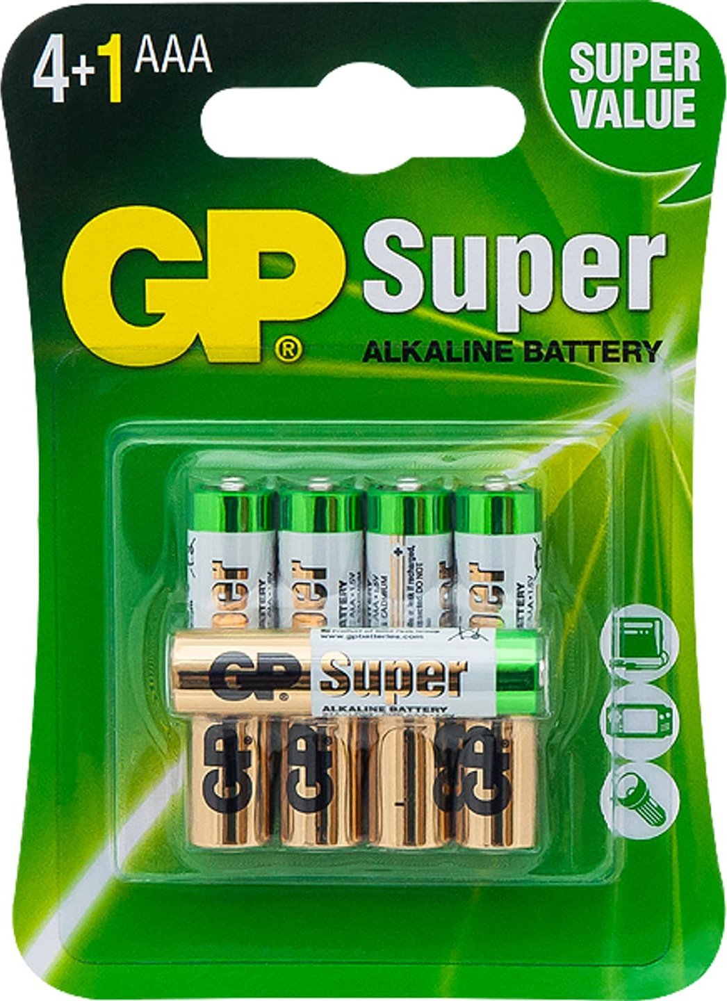 GP Battery Alkalické baterie LR03/AAA GP SUPER 5 ks. (G-TECH)