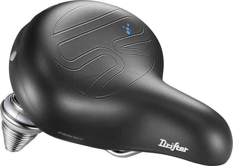 Selle Royal Sedlo SELLEROYAL PREMIUM RELAXED 90st. DRIFTER SMALL STRENGTEX unisex gel + pružiny černé (NOVINKA 2023)