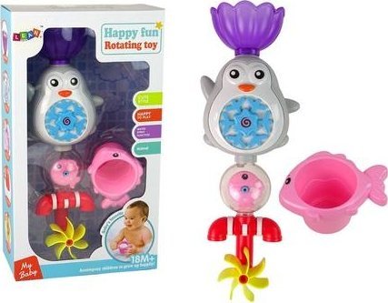 LeanToys Dětská hračka do koupele tučňák