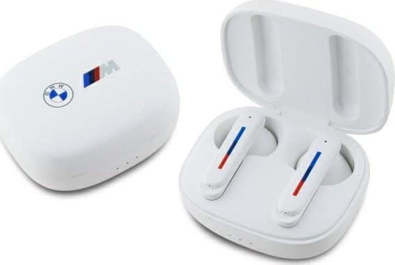 Sluchátka BMW Sluchátka BMW Bluetooth BMBEMIATP20LOH TWS + Dokovací stanice Bílo/bíle tištěná loga