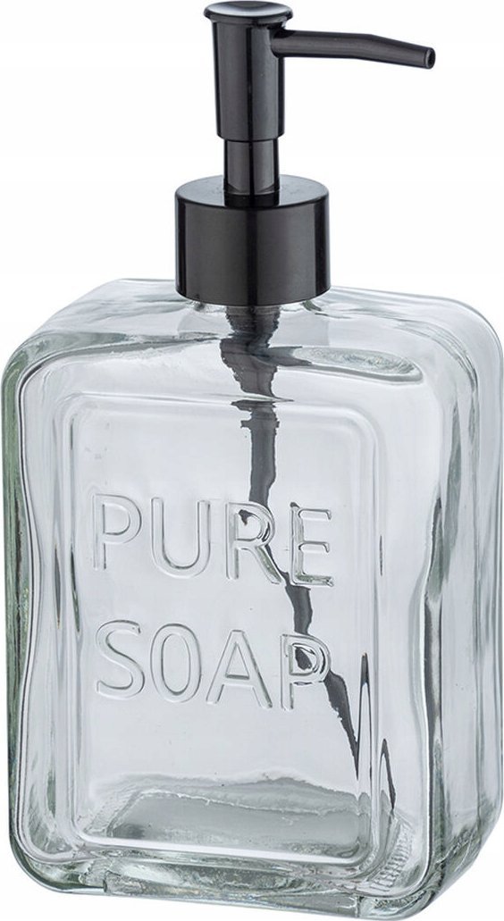 Wenko Dávkovač mýdla PURE dávkovač tekutého mýdla, průhledné sklo, 550 ml, WENKO