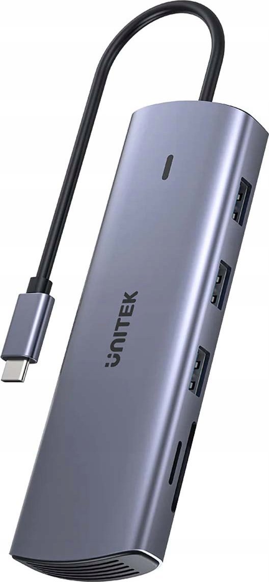 Unitek USB HUB 9v1 USB C Gigabit Ethernet HDMI VGA 3x USB A čtečka karet PD 100W