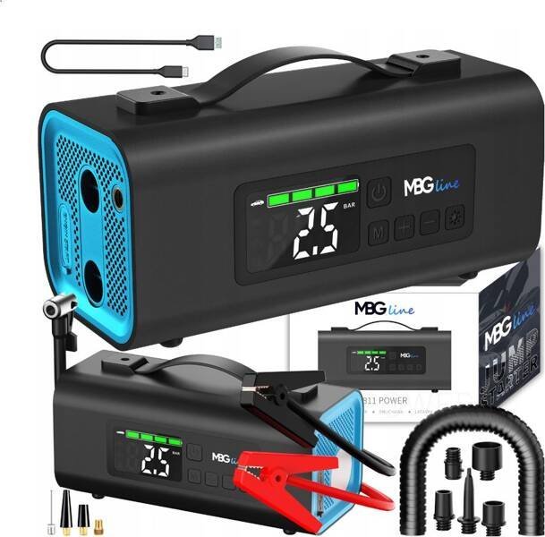 Luxury Luxusní startovací booster 54,76 Wh PD30W kompresor/dmychadlo do auta powerbanka