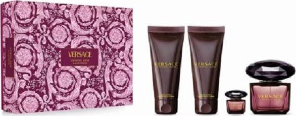 Versace Crystal Noir EDT 90ml + miniatura EDT 5ml + sprchový gel 100ml + tělové mléko 100ml