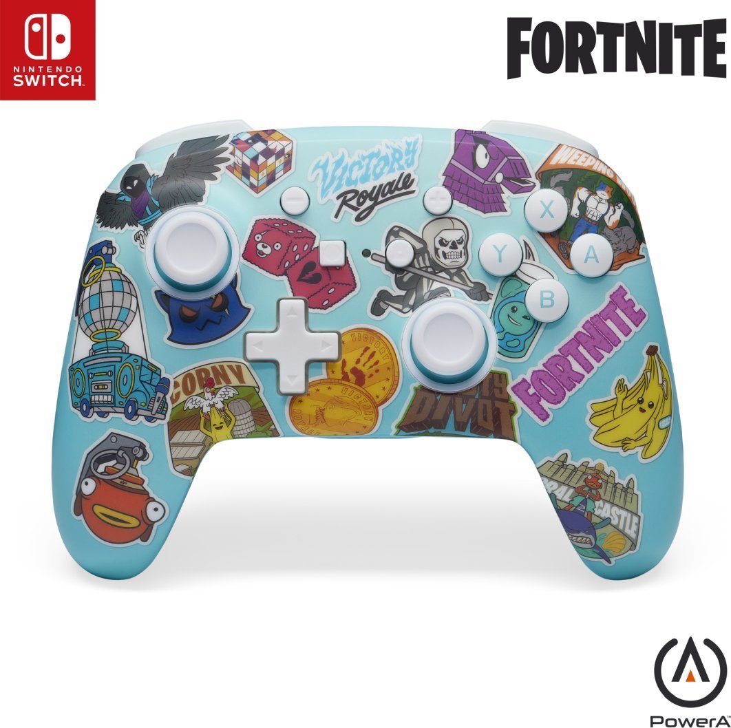 PowerA SWITCH Pad Wireless Pad Enhanced Fortnite Sticker Mania