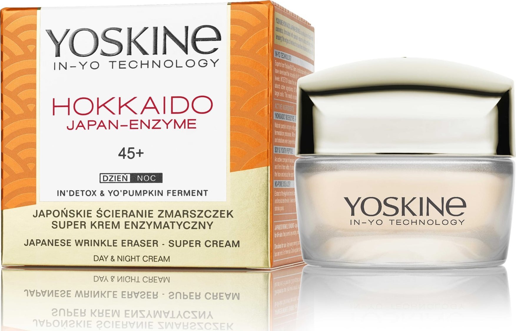 Yoskine Hokkaido Japan-Enzyme Denní a noční krém proti vráskám 45+ s dýňovým enzymem 50ml