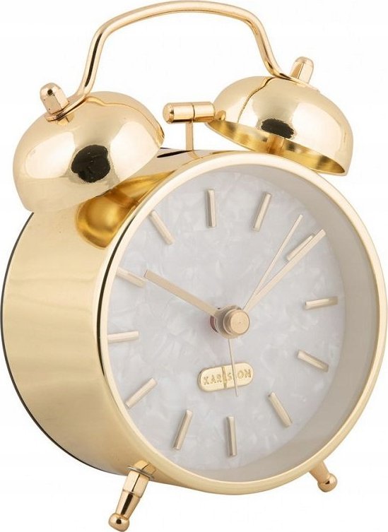 Karlsson Retro Budík PEARL GLOW, 8 cm