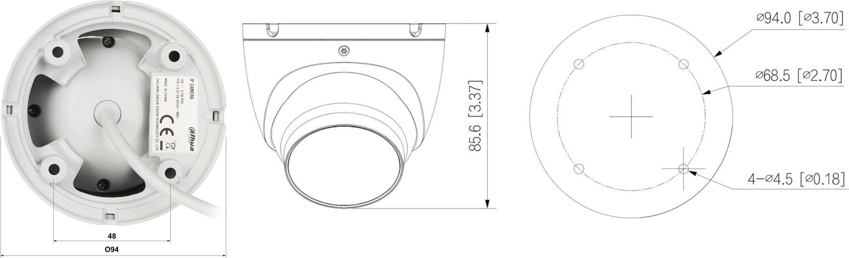 Dahua Technology IP kamera IP KAMERA IPC-HDW1639T-A-IL-0360B-S6 Chytrá duální světlo - 6Mpx 3,6mm DAHUA