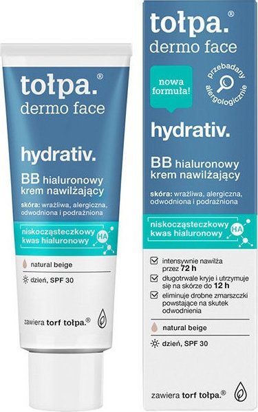 Alkotest Tołpa Dermo Face Hydrativ BB hydratační denní krém s kyselinou hyaluronovou SPF 30 40ml