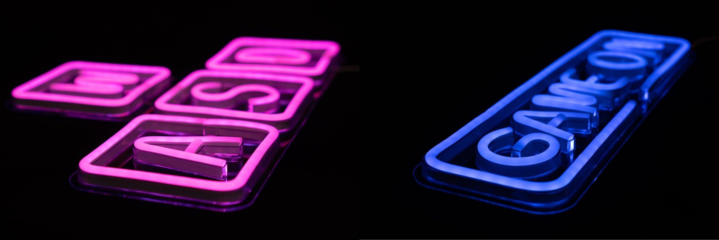 Nástraha PREYON Neon Wall Light WASD Purple Eye Bait (PBEB12GO) + Neon Wall Light GAME ON Blue Eye Bait (PPEB28WD)
