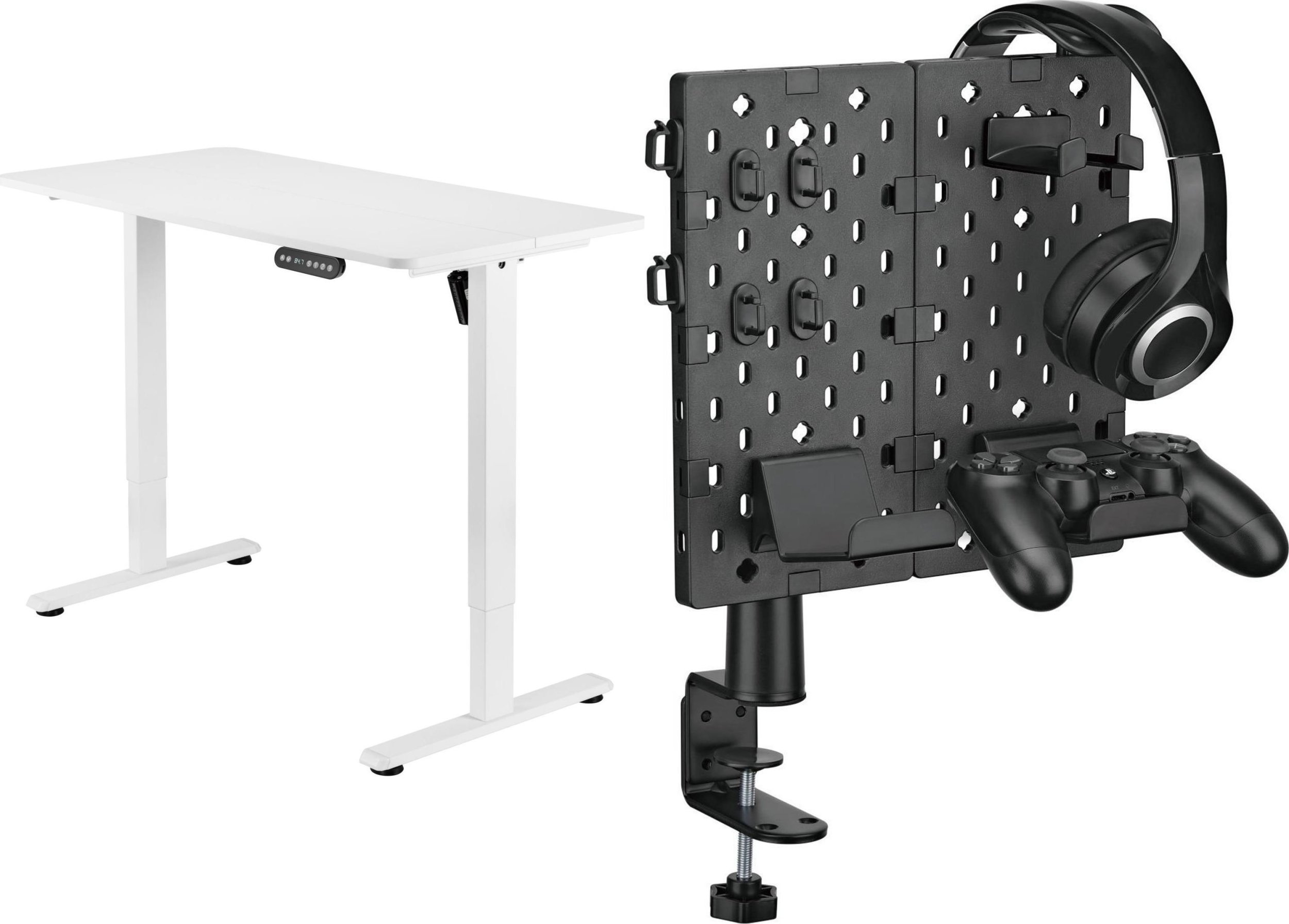 Mozos Desk Mozos Desk ED PRO WH bílý 120 cm x 60 cm + OA1 perforovaná deska
