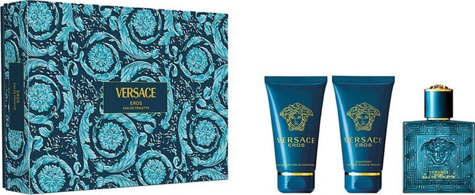 Versace Versace Eros EDT 50ml + sprchový gel 50ml + balzám po holení 50ml