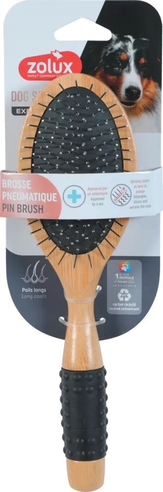 Zolux ZOLUX Pneumatický dřevěný kartáč pro psy PSÍ SALÓN