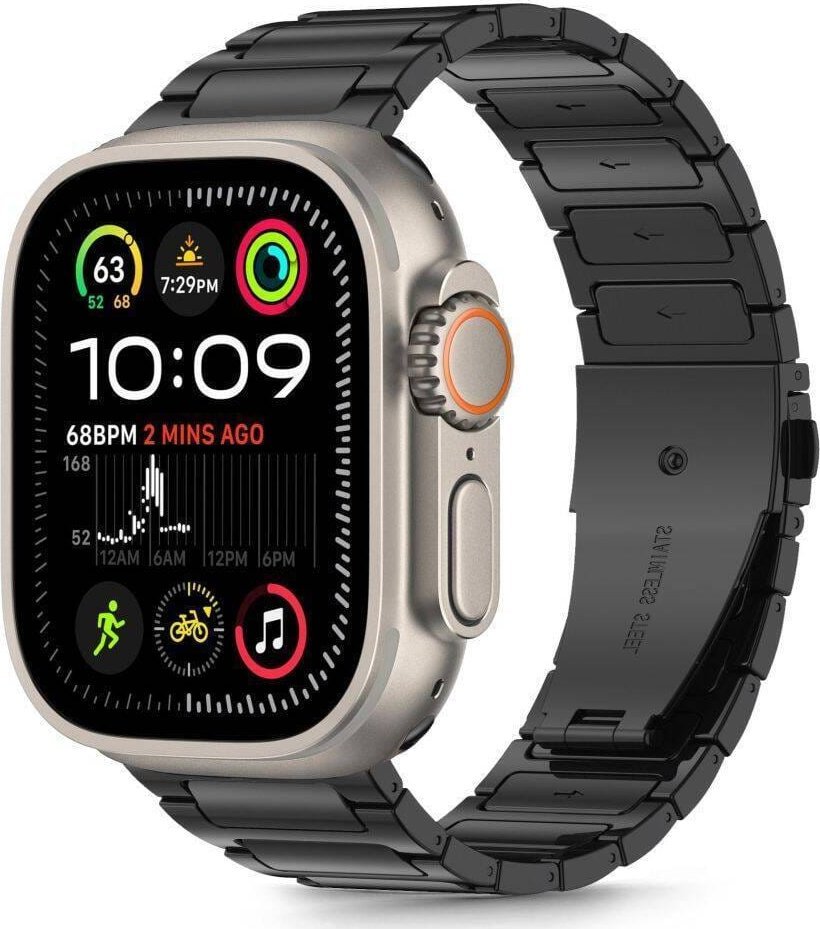 Tech-Protect Řemínek pro APPLE WATCH 6 / 7 / 8 / 9 / 10 / SE / ULTRA 1 / 2 (44 / 45 / 46 / 49 MM) Tech-Protect Stainless Classic černý