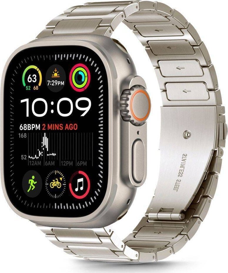 Tech-Protect Řemínek pro APPLE WATCH 6 / 7 / 8 / 9 / 10 / SE / ULTRA 1 / 2 (44 / 45 / 46 / 49 MM) Tech-Protect Stainless Classic Titanium