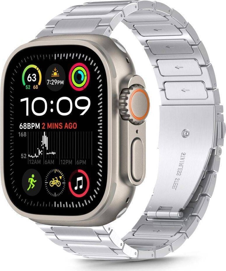 Tech-Protect Řemínek pro APPLE WATCH 6 / 7 / 8 / 9 / 10 / SE / ULTRA 1 / 2 (44 / 45 / 46 / 49 MM) Tech-Protect Stainless Classic Silver