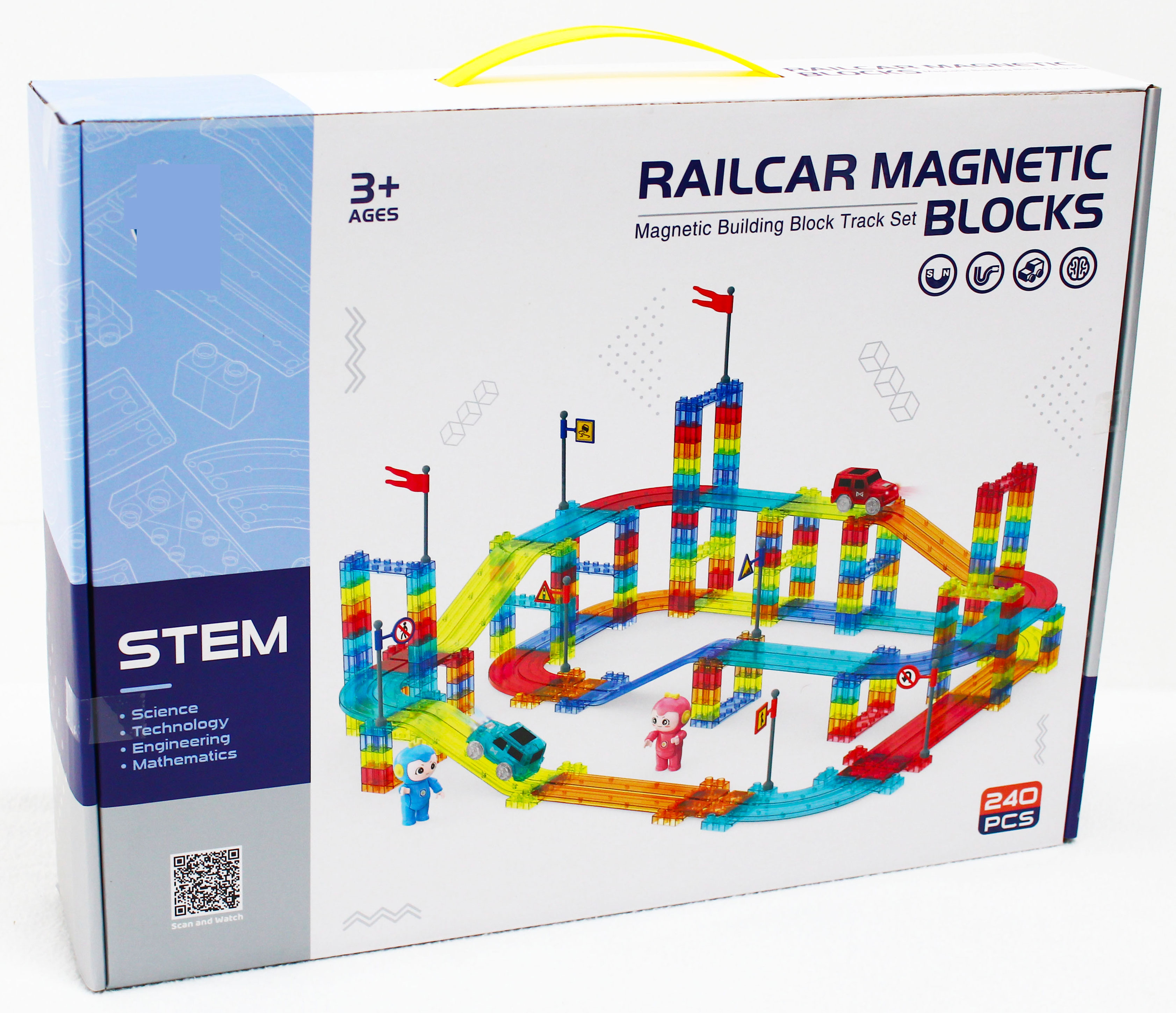 Magnetická závodní dráha 240 ks + elektrické auto