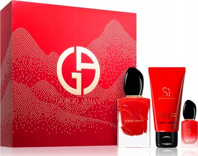 Giorgio Armani SET GIORGIO ARMANI Si Passione EDP sprej 50ml + EDP 7ml + TĚLOVÉ MLÉKO 50ml