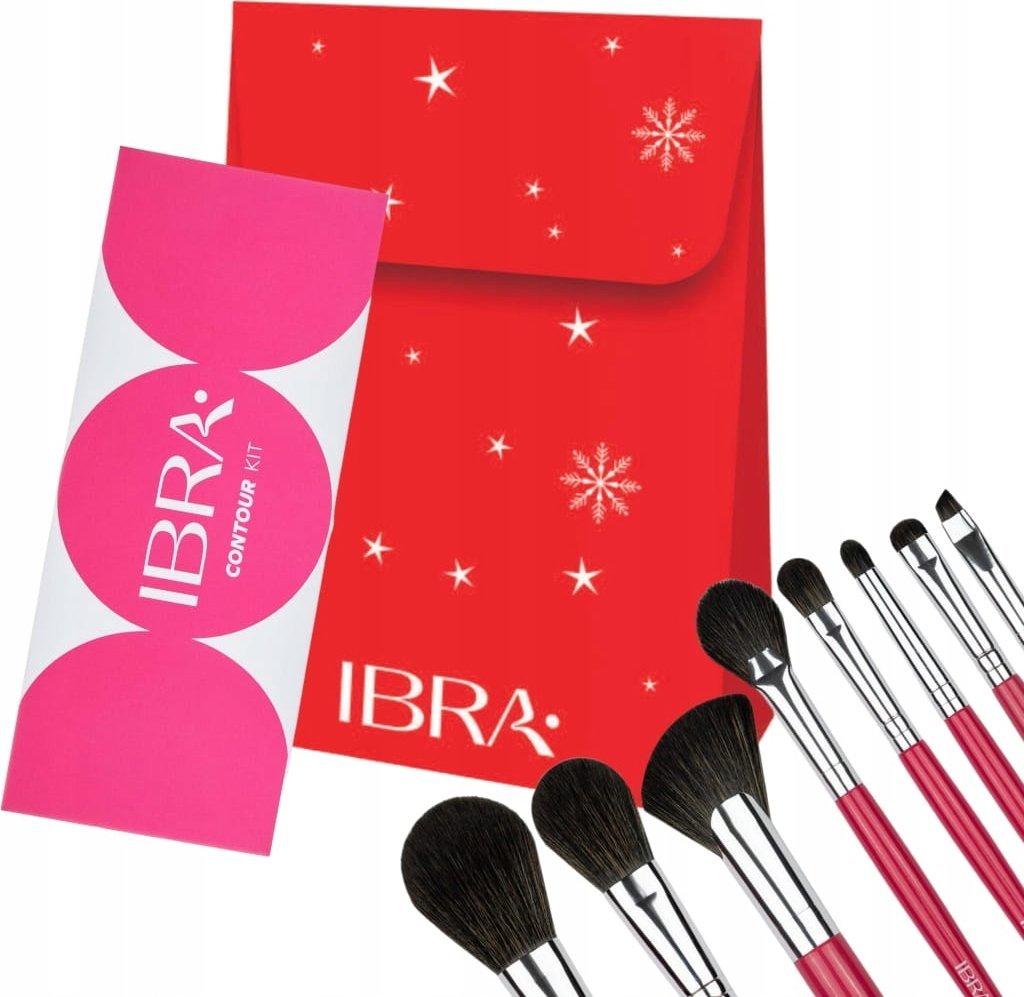 Makeup Revolution IBRA_SET štětců na make-up 8 ks. + oční stíny 5 ks.